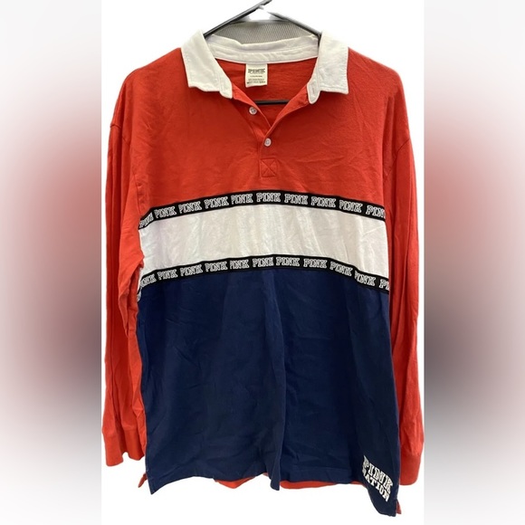 PINK Victoria's Secret Tops - 3/$15 PINK women’s Red/White/Blue Long Sleeve Top Size Large Victoria Secret